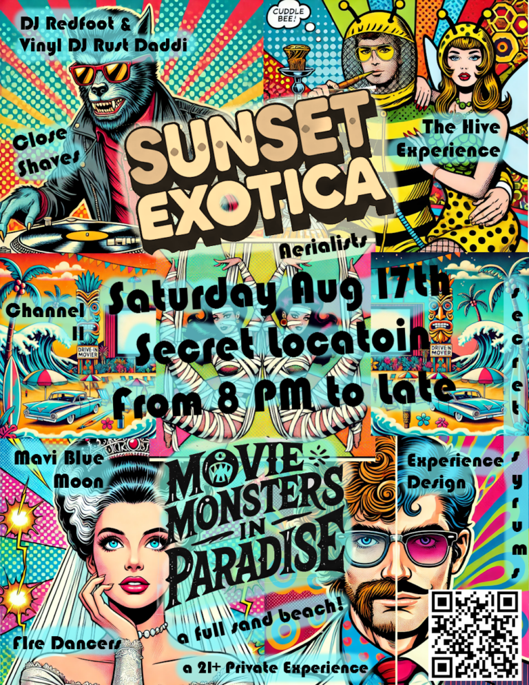 Sunset Exotica | Movie Monsters in Paradise "Poster"